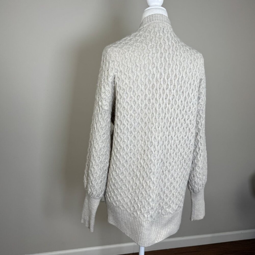 Universal Thread Womens S Cable Knit Cardigan Sweater Open Long Sleeve Beige - Picture 3 of 10
